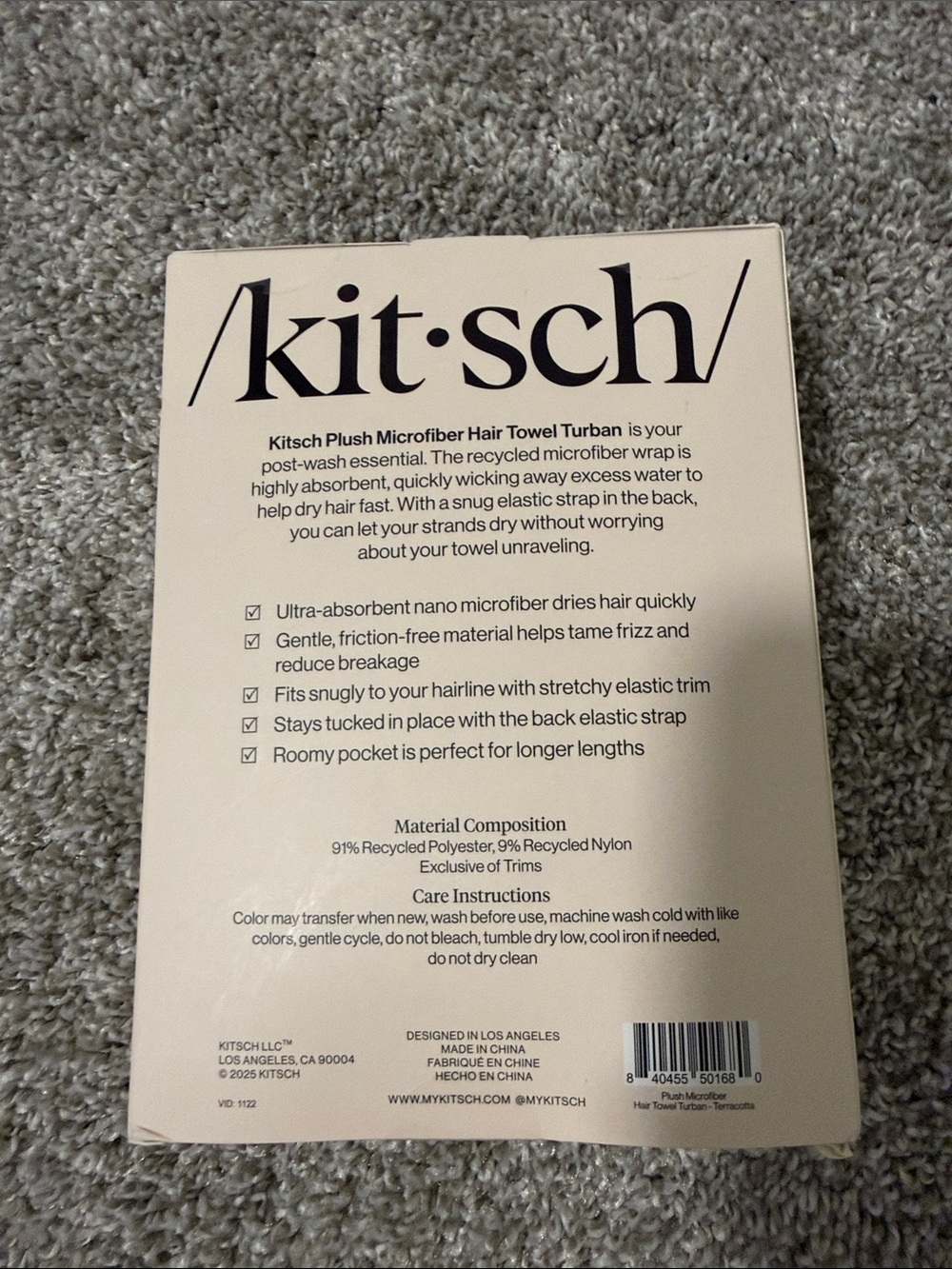 Kitsch Plush Microfiber Hair Towel Turban - Blush Pink - Picture 2 of 4